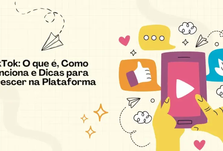 Cream and Colorful Illustration Social Media Marketing Presentation