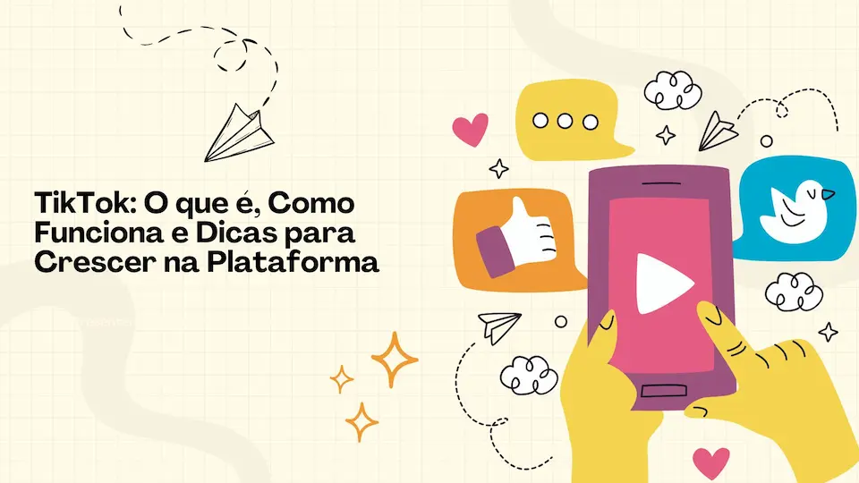 Cream and Colorful Illustration Social Media Marketing Presentation
