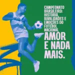 Post para Instagram jogo de futebol Brasil Campeonato moderno urbano verde amarelo e azul