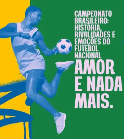 Post para Instagram jogo de futebol Brasil Campeonato moderno urbano verde amarelo e azul