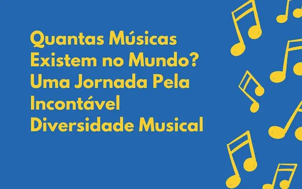 Apresentacao com Diretrizes a Amarelo e Azul com Notas de Musica