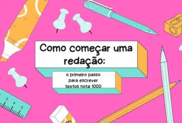 Como começar uma redação: o primeiro passo para escrever textos nota 1000 27 English Embedding Quotes Essay Writing Presentation in Turquoise Orange Pink Illustrative Style